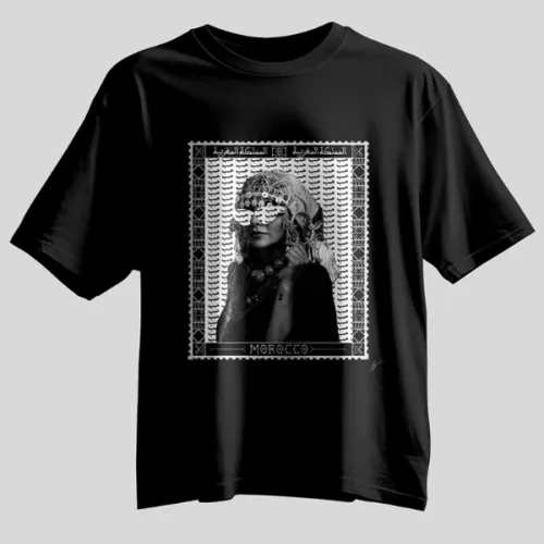 T-Shirt Oversize "Chel7a" (Dessin Aléatoire)