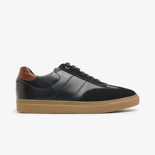 Tennis Tommy En Cuir Noir