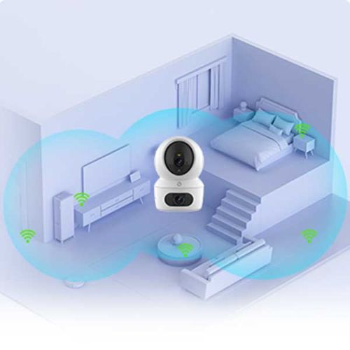 Caméra H7c Dual Wi-Fi panoramique et à inclinaison 360 4MP 2K+