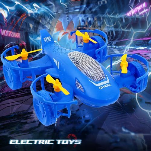 Avion Jouet Électrique Requin pour Enfants avec Lumières et Musique