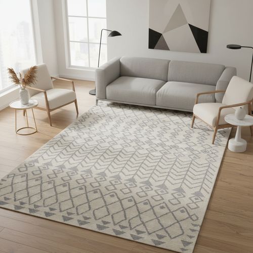 Tapis REZA Beige, Gris