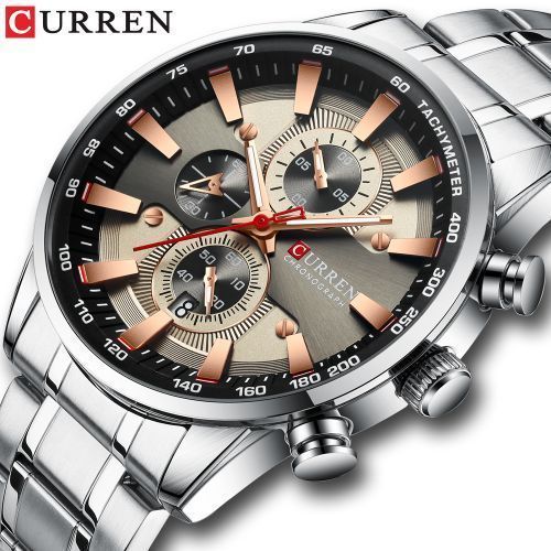 Montre à Quartz pour Homme avec Trois Sous-cadrans ,affichage de la Date.