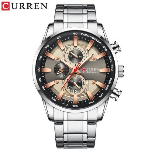 Montre à Quartz pour Homme avec Trois Sous-cadrans ,affichage de la Date.