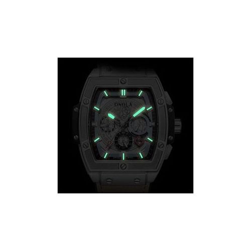 Montre Cadran Carré Calendrier Chronomètre Multi-fonction Affichage Lumineux