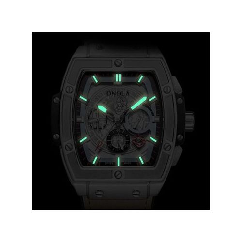 Montre Chronographe Marron Carré Water-résistant