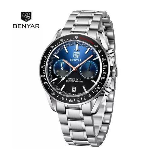 Montre Chronographe pour Homme avec Un Bracelet en Acier Inoxydable