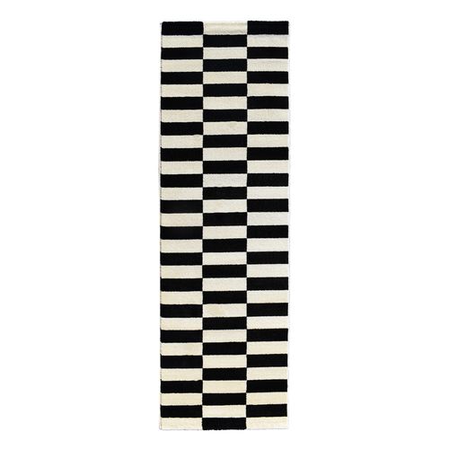 Tapis de Couloir Danyo - Crème, Noir