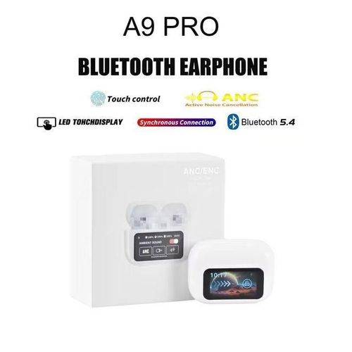 A9 Pro Anc écouteurs dernière génération smart screen avec oreillettes 