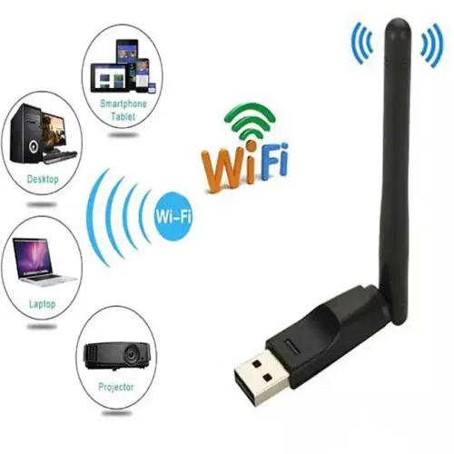 Clé USB Wifi - Mini USB 2.0 - 150Mbps - Antenne Rotative - IEEE 802.11n/g/b