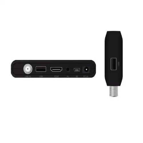 Récepteur Satellite Mini  - Digital - USB 2.0 - 12V - Noir