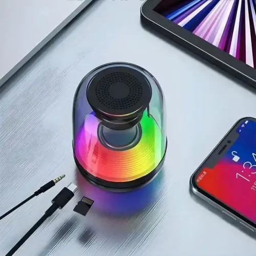 Haut-parleurs Bluetooth Portable avec son HD, Éclairage RGB, Mini Speaker