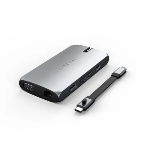 Adaptateur multiport USB-C on-The-Go 9-en-1 (Gris sidéral)