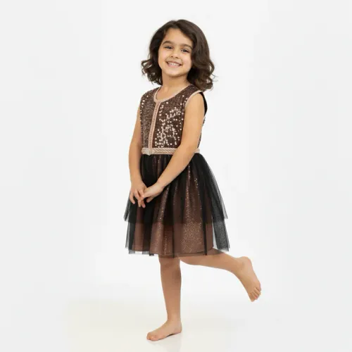 Caftan sans Manches Pailleté 