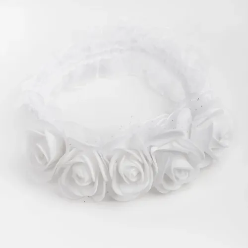 Bandeau - Blanc floral pour fille