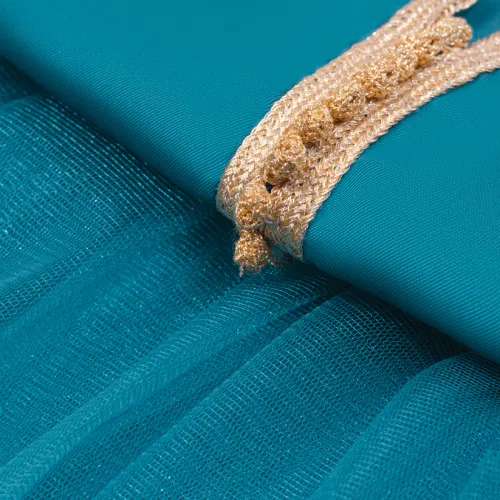 Caftan avec Manches en Crêpe Georgette en Soie