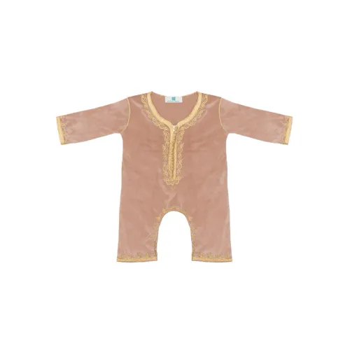 Grenouillère pour bébé avec selham - crème royal