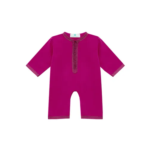 Grenouillère pour bébé avec selham - rose indien