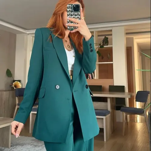 Ensemble tailleur à veste croisée 