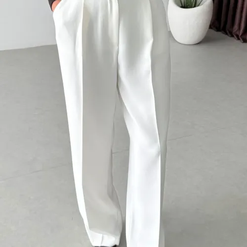 Pantalon Fluide Premium - Blanc