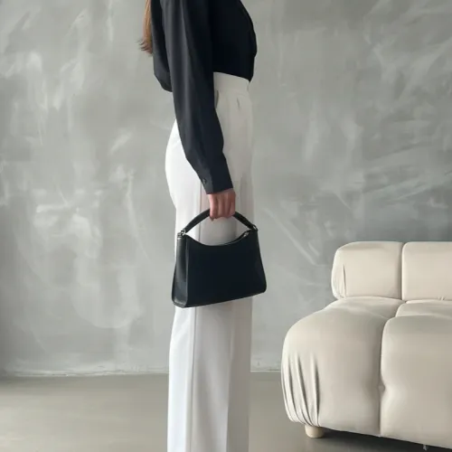 Pantalon Palazzo Taille Haute Élégant