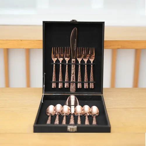 Ménagère à gâteau 14 pièces – Santamarta Bronze