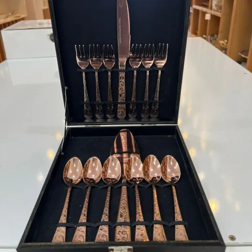 Ménagère à gâteau 14 pièces – Namish Bronze