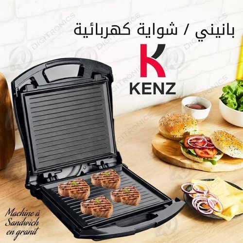 Grill Panini Double Face 1400w Multifonctionnalité, Revêtement Granit Antiadhésif, Vt-3957