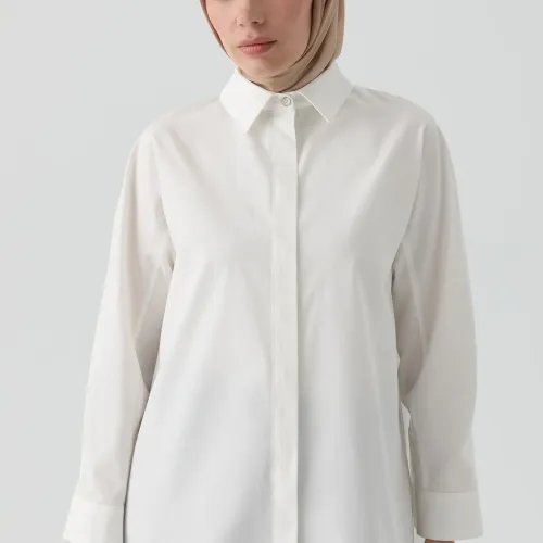 Chemise En Popeline À Manches Courtes