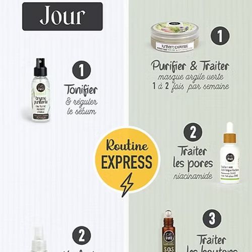 Routine Express Purifiante – Peau Acnéique - Anti-Boutons & Taches