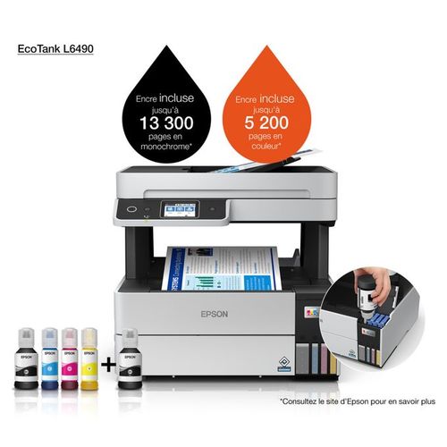 Ecotank L6490 Imprimante Multifonction À Réservoirs Rechargeables