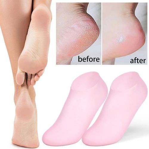 1paire De Chaussettes Hydratantes En Gel, Soin Des Pieds Et Talons Secs Fissurés