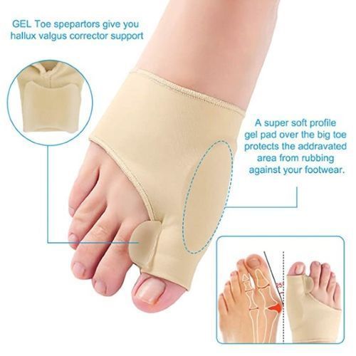Correcteur D'oignon Et Attelle Orthopédique, Protecteur D'orteils En Gel, 1paire