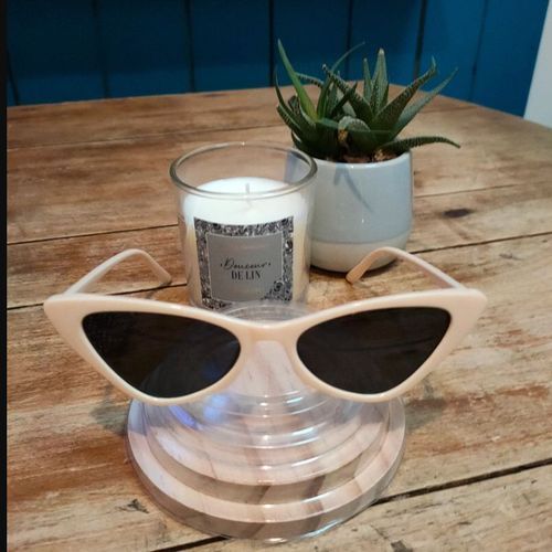 Pack De 3 Lunettes De Soleil Œil De Chat , Noir, Blanc Cassé Et Marron Transparent