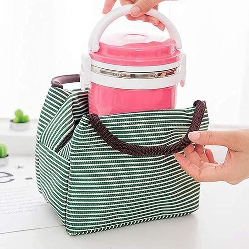 Sac À Lunch Isotherme Réutilisable, Sac Repas Portable Avec Doublure Isolante, Pour Bureau, Voyage Et Pique-nique, Vert