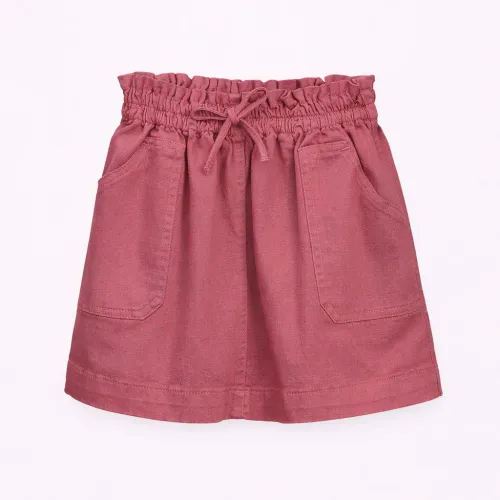 Jupe Fille En Gabardine – Taille Élastique