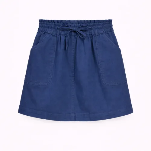 Jupe Fille En Gabardine – Taille Élastique