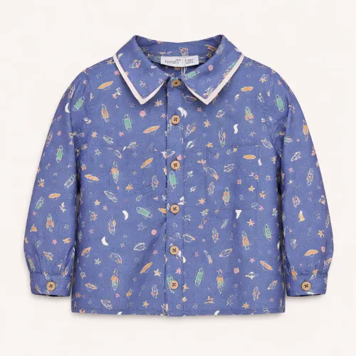 Chemise Bébé Garçon À Motif Espace – Douceur & Imagination