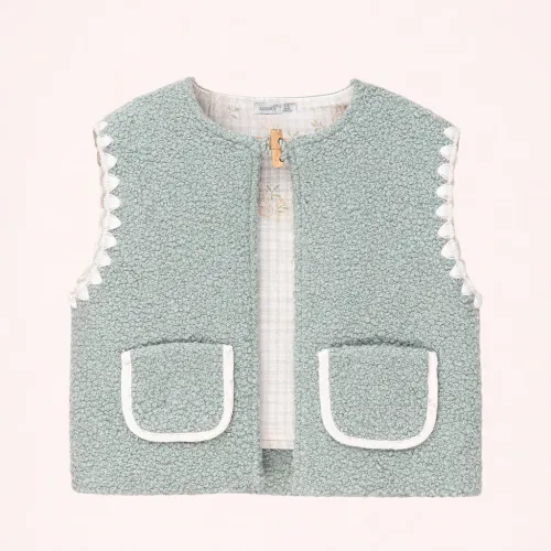Gilet Bébé Sans Manches En Tissu Bouclette