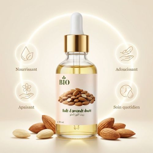 Huile De Amande Douce Cosmétique Bio Naturel