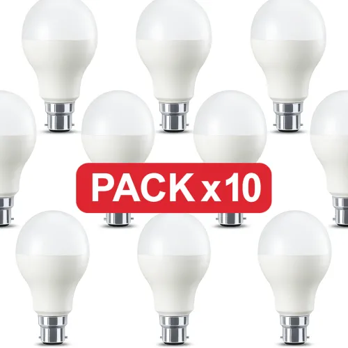 Lot 10 Ampoules B22 9w – Éclairage Led