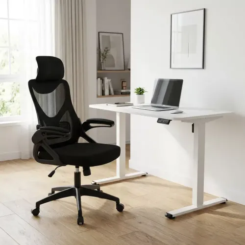 Pack Imanol + Maxim Bureau Assis-debout Électrique Blanc
