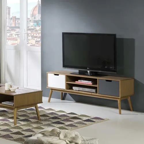 Cusco Meuble Tv Avec 2 Portes 140 Cm