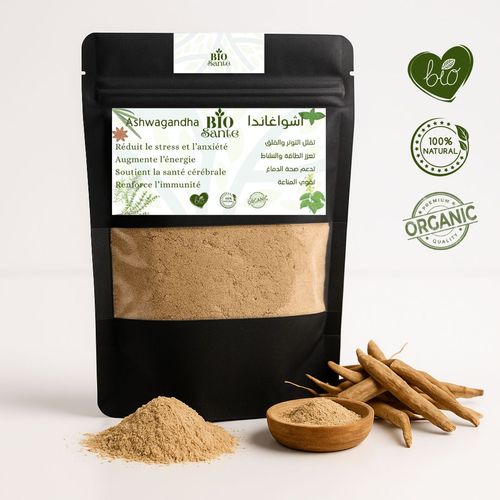 Ashwagandha Poudre Naturelle Qualité Premium