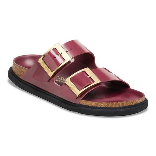 Arizona Droplet Buckle Natural Leather Zinfandel Narrow