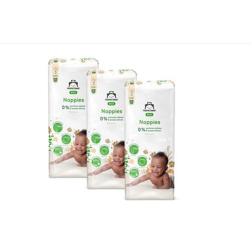 3 Pes Couches Bébé Écologiques Ultra Absorbantes Taille 3 (4-8 Kg) 52 Couches