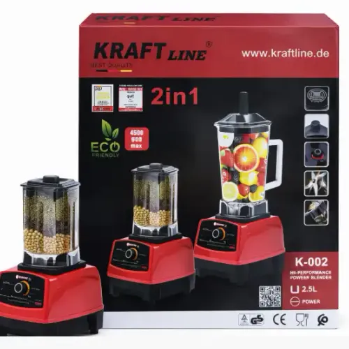 Blender Kraft Line 2-en-1 Puissant 4500w – Mixeur 2,5l