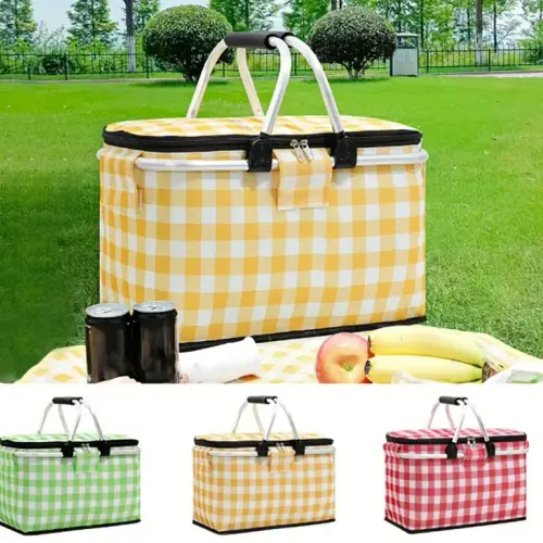 Sac Isotherme Portable – Panier À Provisions Pliable Pour Pique-nique Et Plein Air