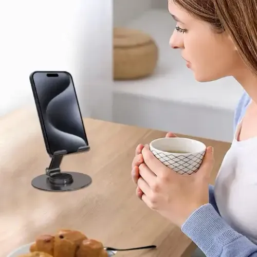 Support Téléphone – Stable, Ajustable Et Pratique Et Rotatif 360°