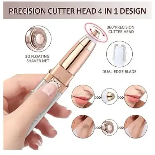 Rasoir Électrique 4 En 1 Pour Sourcils Et Épilation Du Visage – Rechargeable Femme