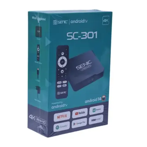 Tv Box Android 14 Senic Sc-301 – Lecteur Multimédia 4k – Iptv 12 Mois